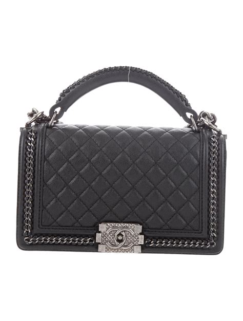 chanel boy bag strap|Chanel handbags with chain straps.